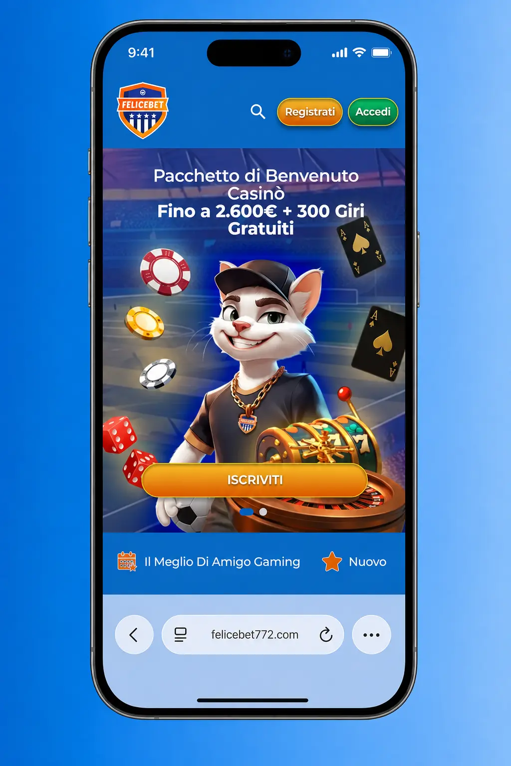 Guida passo passo per scaricare e installare l'app Felicebet su iOS tramite Safari in 4 passaggi